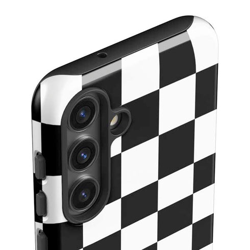 Checkerboard Split Galaxy S25 Impact Case
